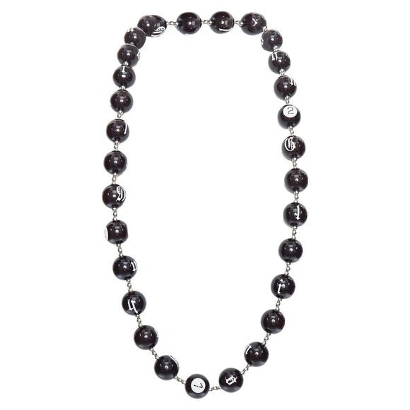 John Galliano Gothic Logo Number Lucky Ball Necklace